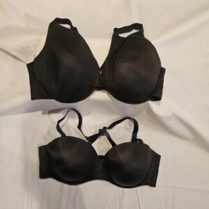 Cacique Black Seamless T-Shirt Bras Duo